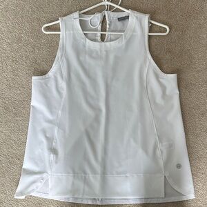 T by Talbots Lightweight Stretch Keyhole Tank Small White